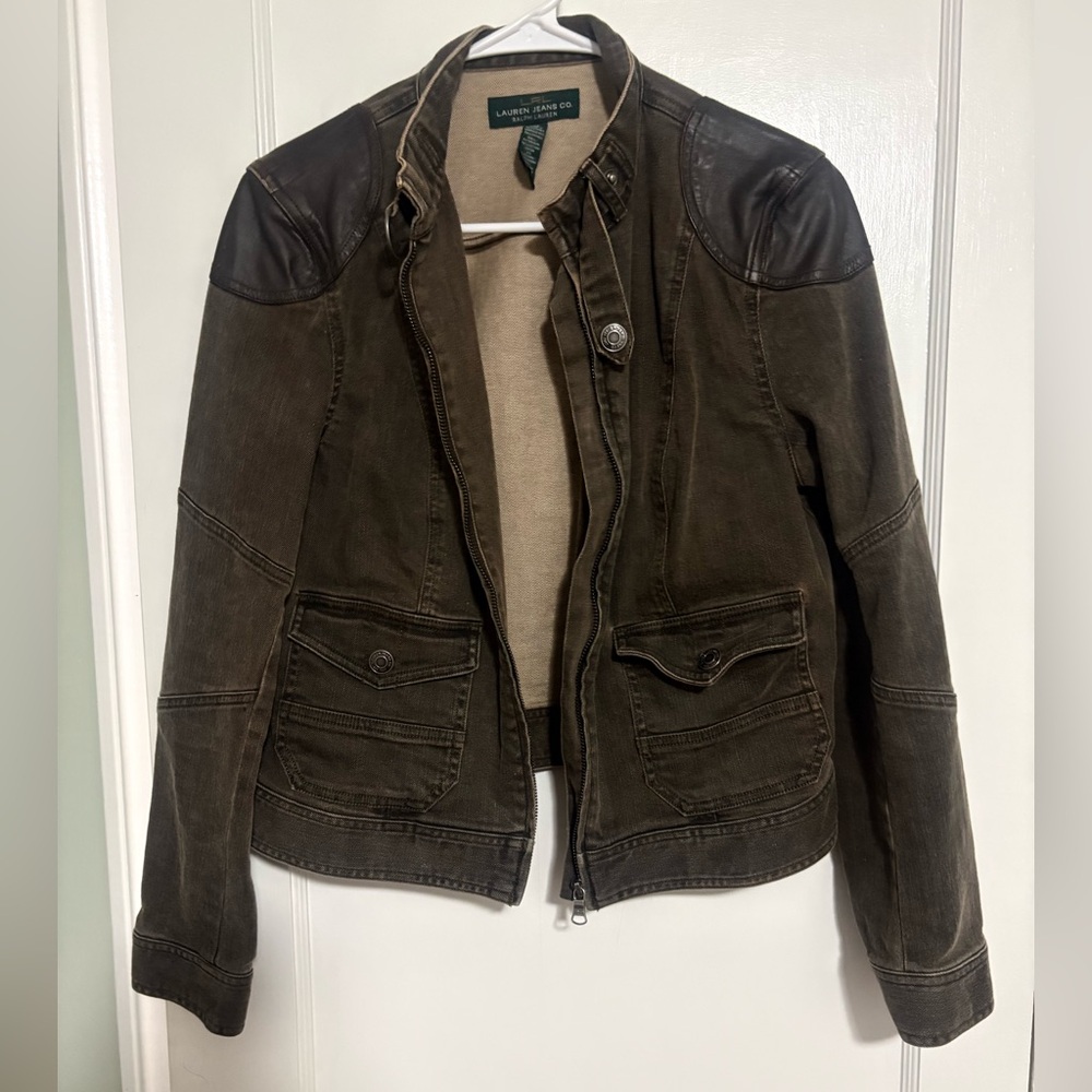 Lauren Ralph Lauren Vintage Brown Moto Jacket